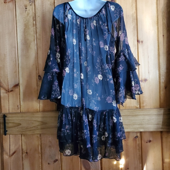 Free People Sheer Floral Dress - Picture 3 of 13